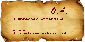 Ofenbecher Armandina névjegykártya